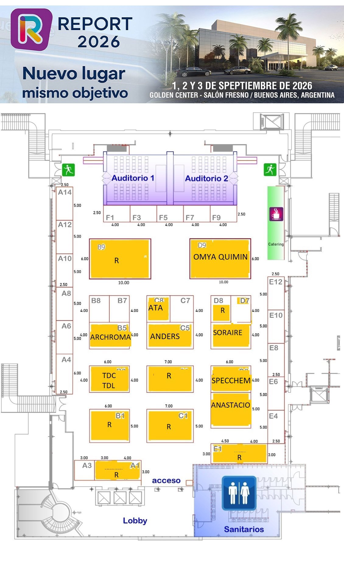 plano expositores REPORT 2026 Buenos Aires, Argentina